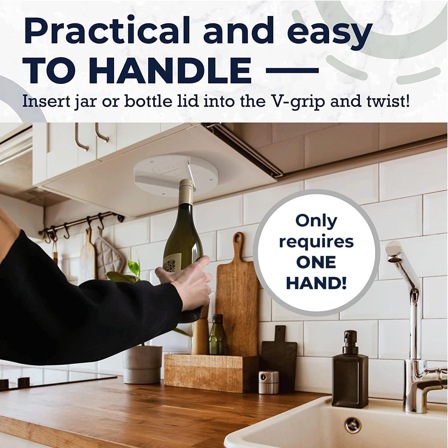 One Handed Jar Opener