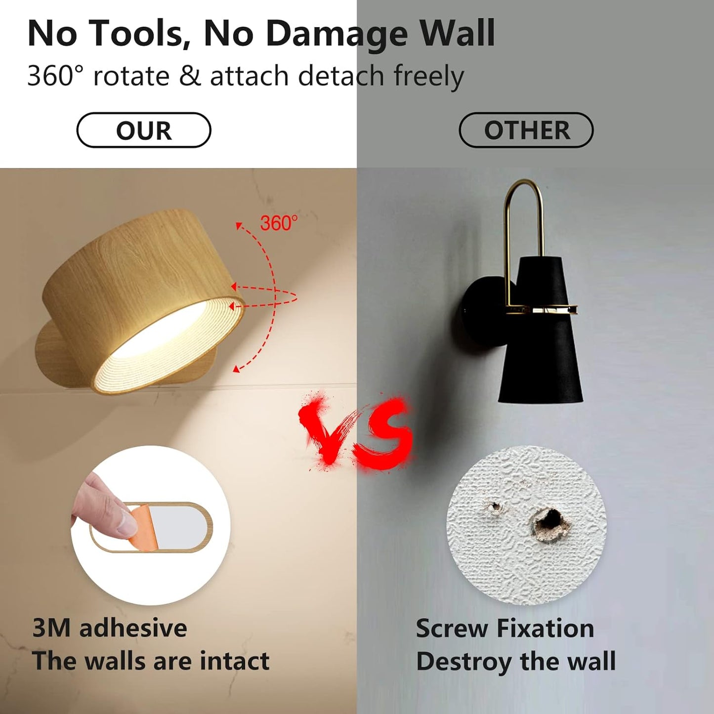 360 Lux Dimming Wall Light (2 Pack)