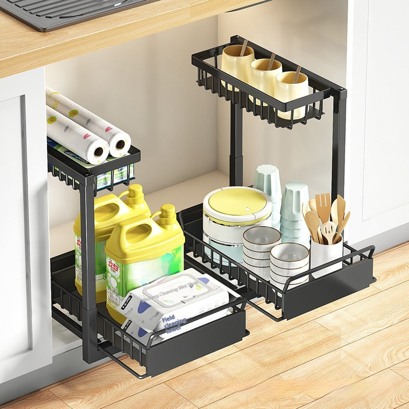 L-Shaped Pullout Sink Racks (2 Pack)