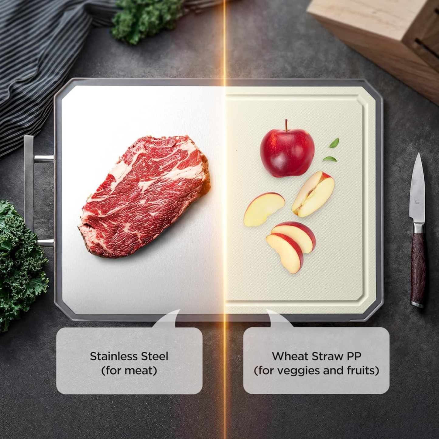 Stainless Steel Double Sided Cutting Board