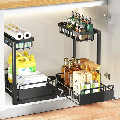 L-Shaped Pullout Sink Racks (2 Pack)