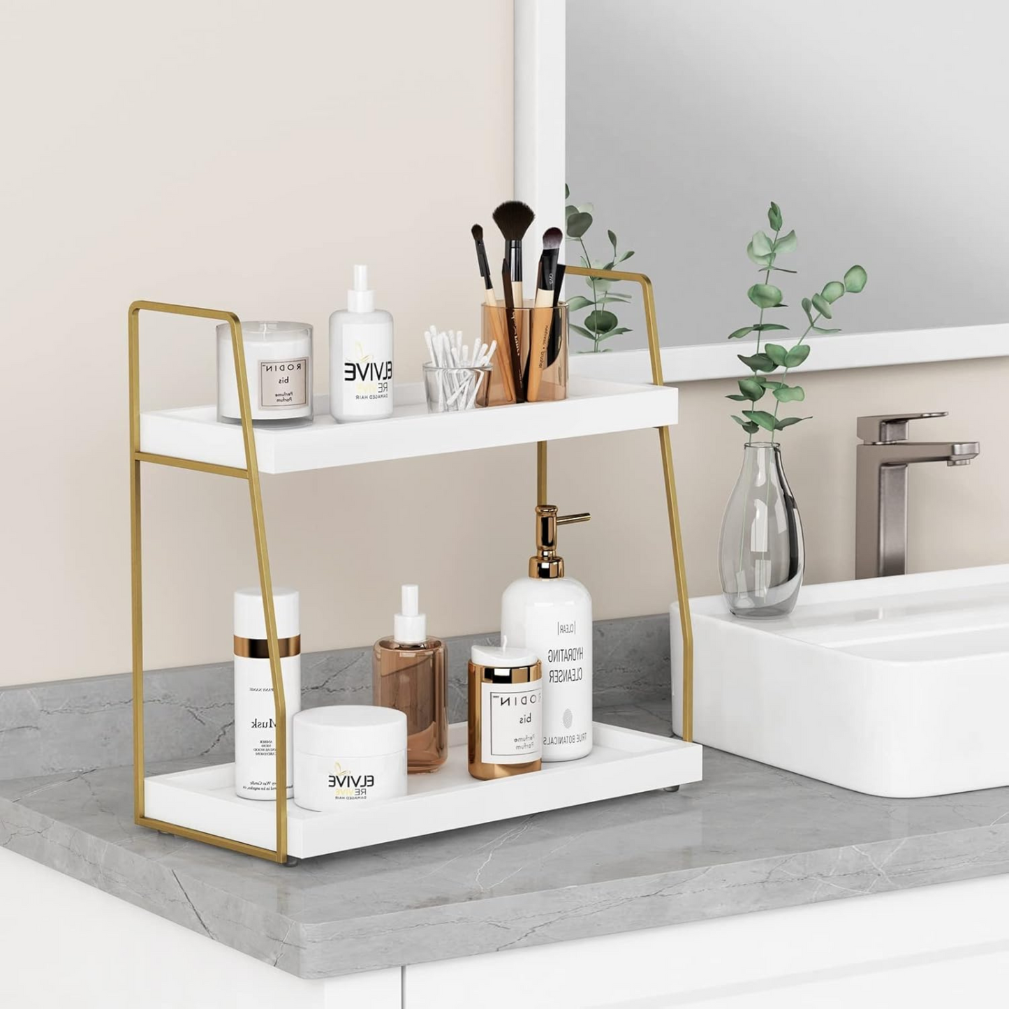 Bathroom Gold Sink Tray