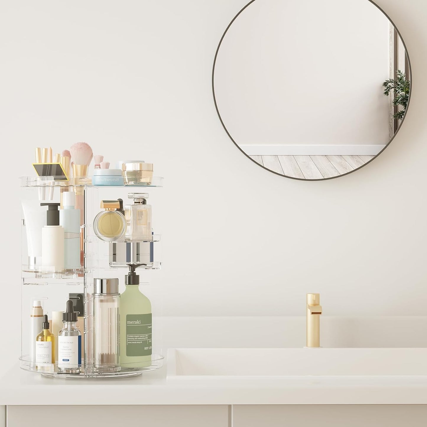 Rotating Acrylic Makeup Holder