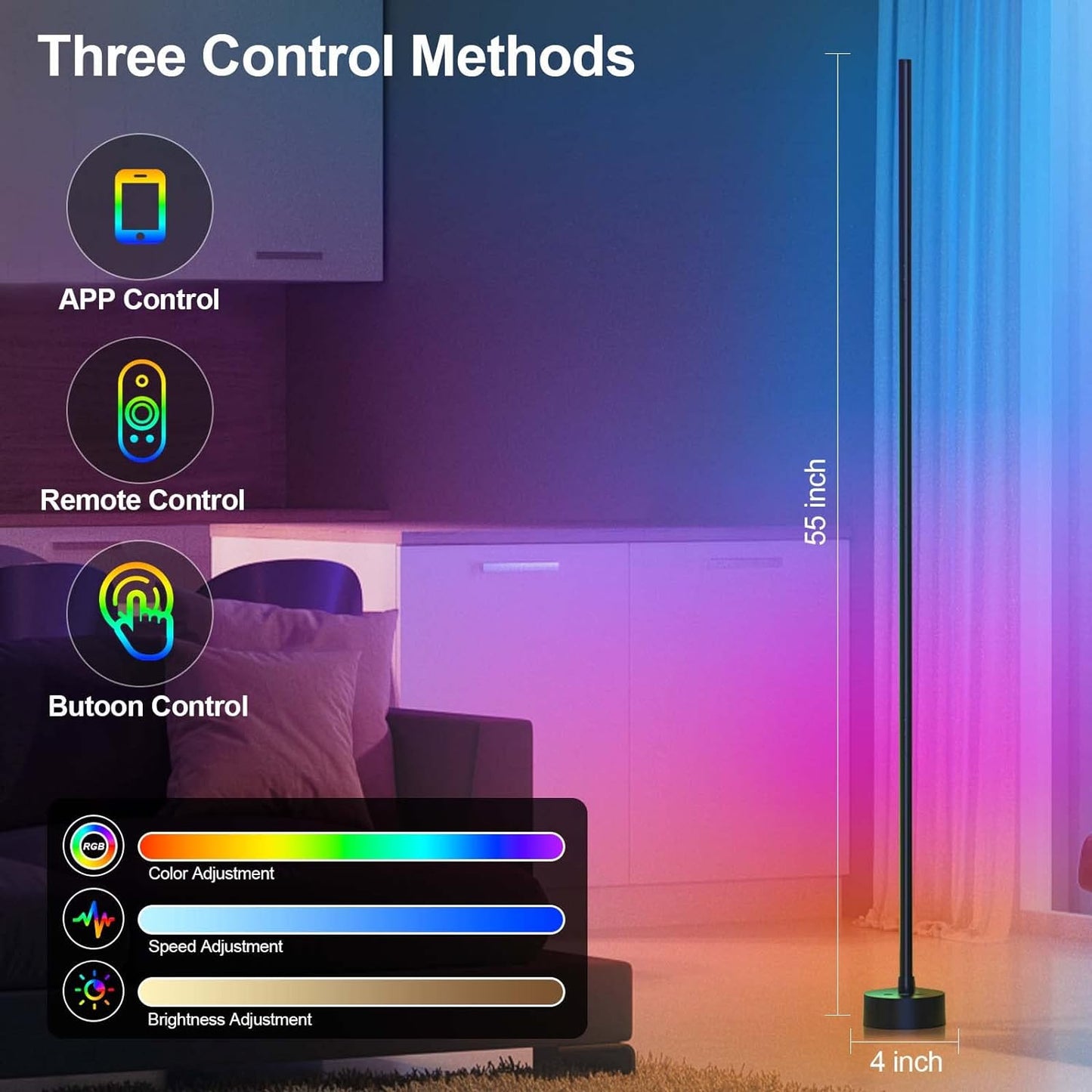 RGB Corner Floor Lamp