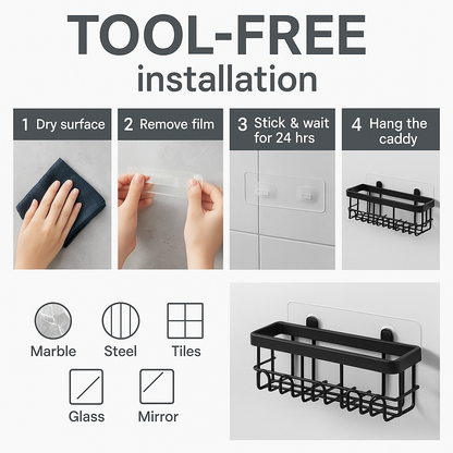 6 Piece Shower Caddy Set